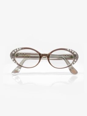 L. EVRARD Vintage 50s Super-Pearl Oval Cat-Eye Frames Made in France
